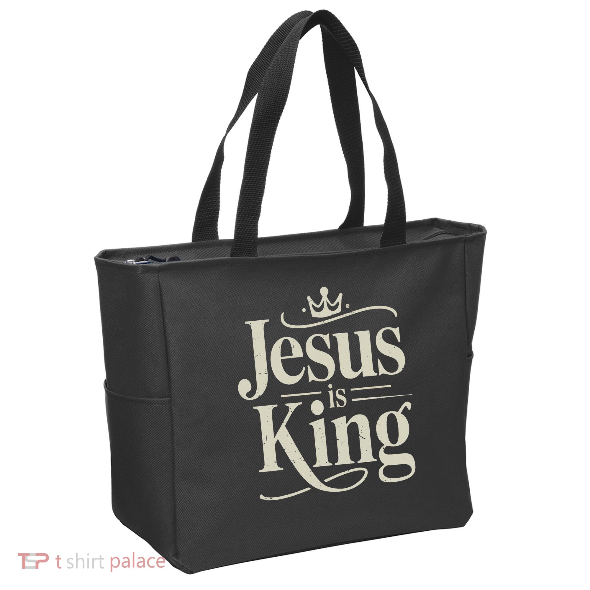 Christian Jesus Christ Is King God Son Tote Bag