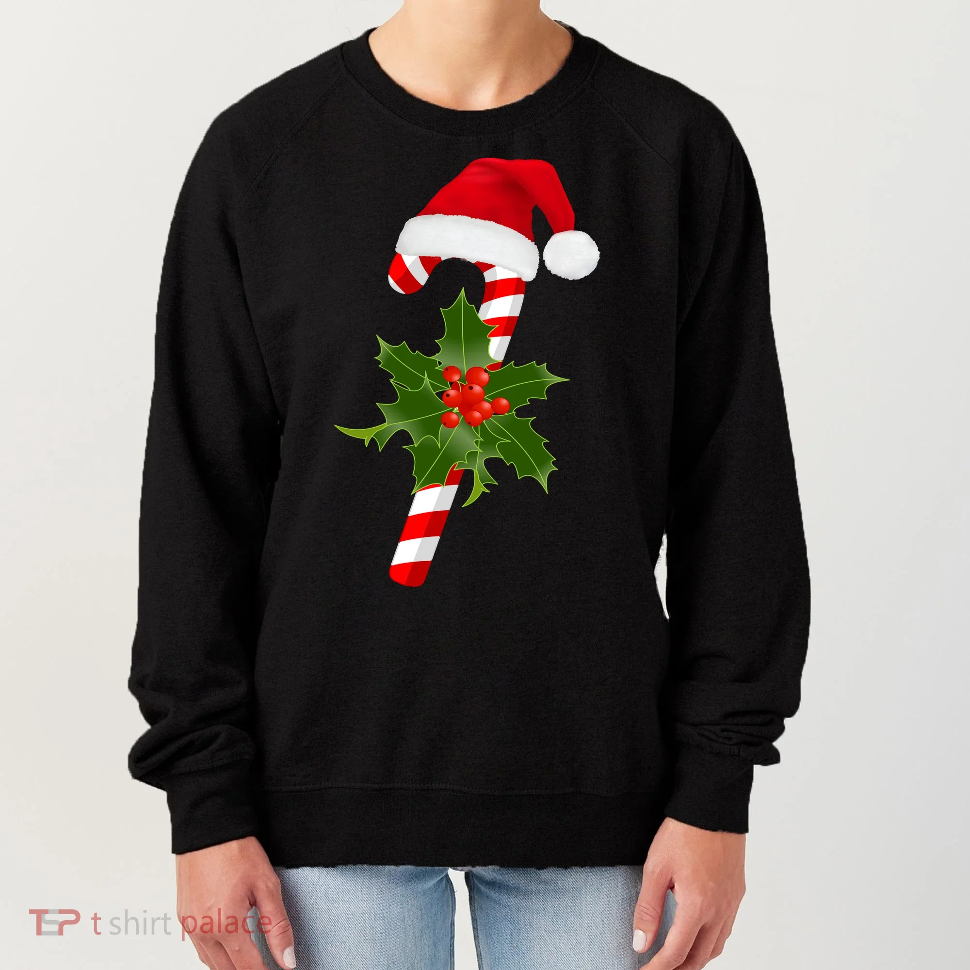 Christmas Jolly Candy Cane Women's Sweatshirt