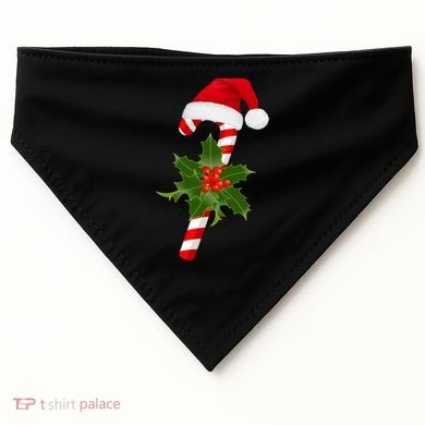 Christmas Jolly Candy Cane USA-Made Doggie Bandana