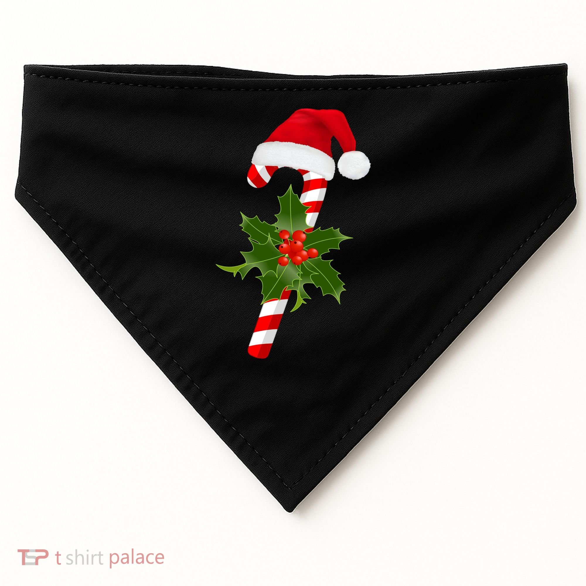 Christmas Jolly Candy Cane USA-Made Doggie Bandana