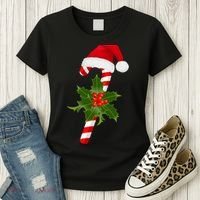 Christmas Jolly Candy Cane Women's T-Shirt thumb 3