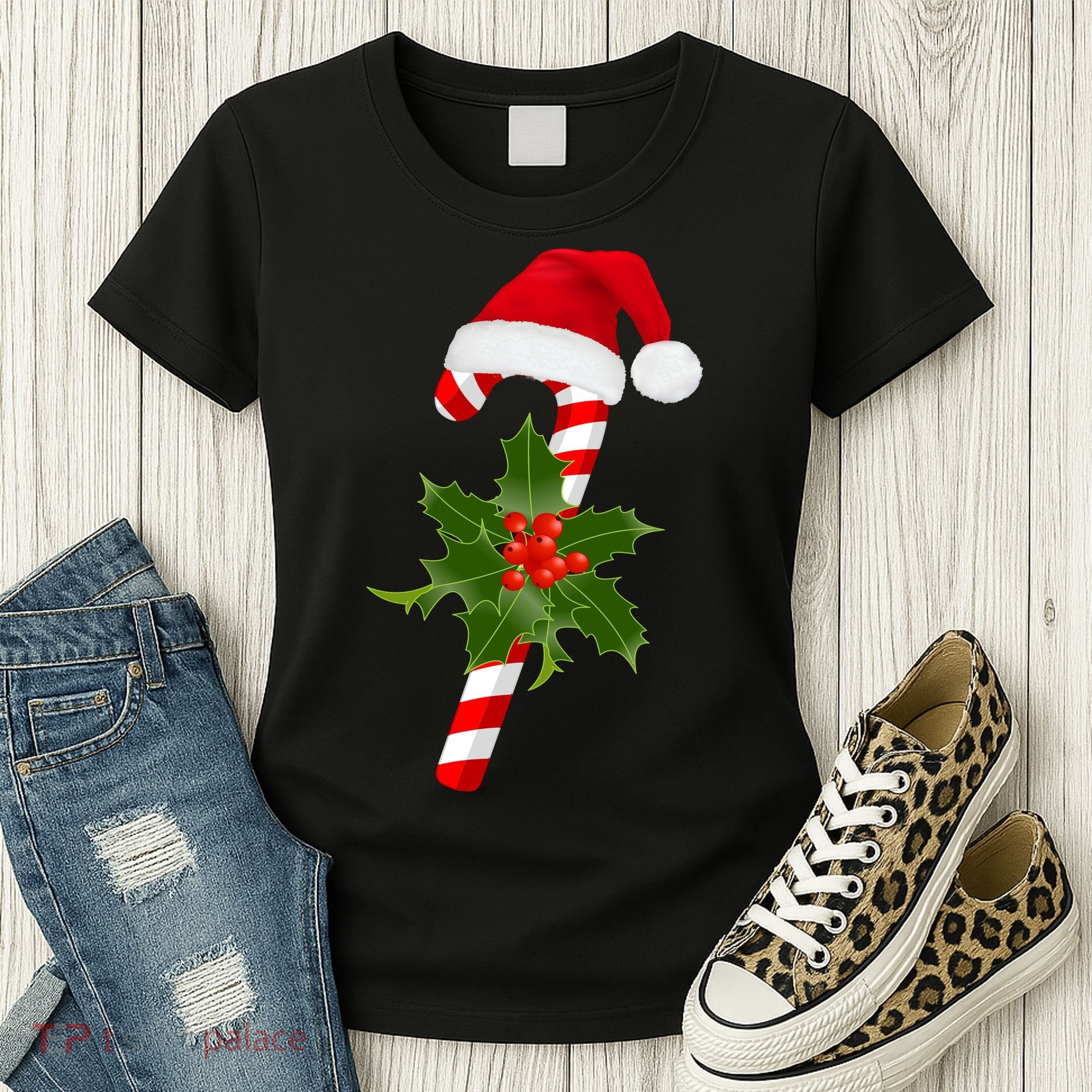 Christmas Jolly Candy Cane Women's T-Shirt