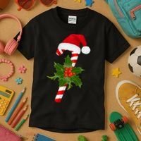 Christmas Jolly Candy Cane Kids T-Shirt thumb 3