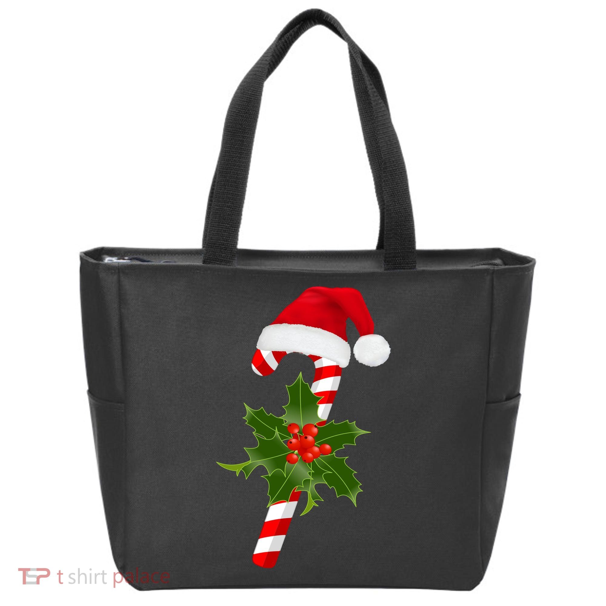 Christmas Jolly Candy Cane Tote Bag