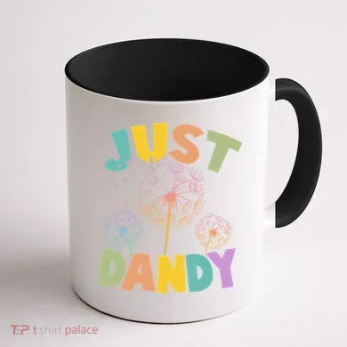 Cute Just Dandy Springtime Dandelions Coffee Mug back