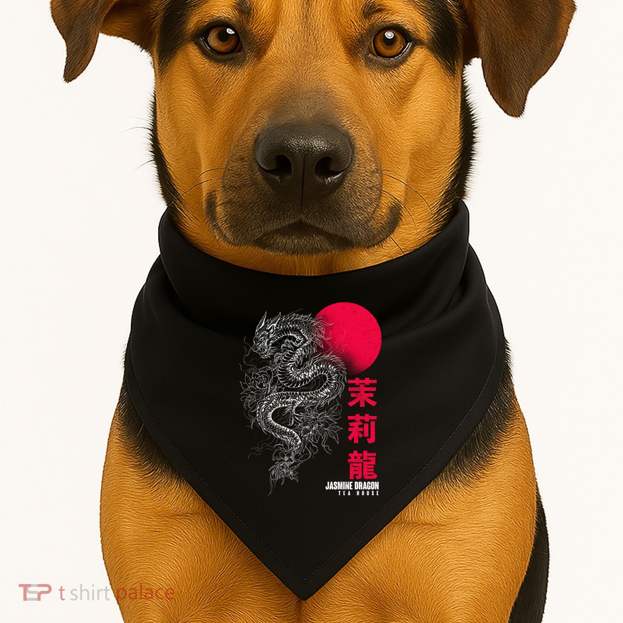 Cool Jasmine Dragon Tea House USA-Made Doggie Bandana