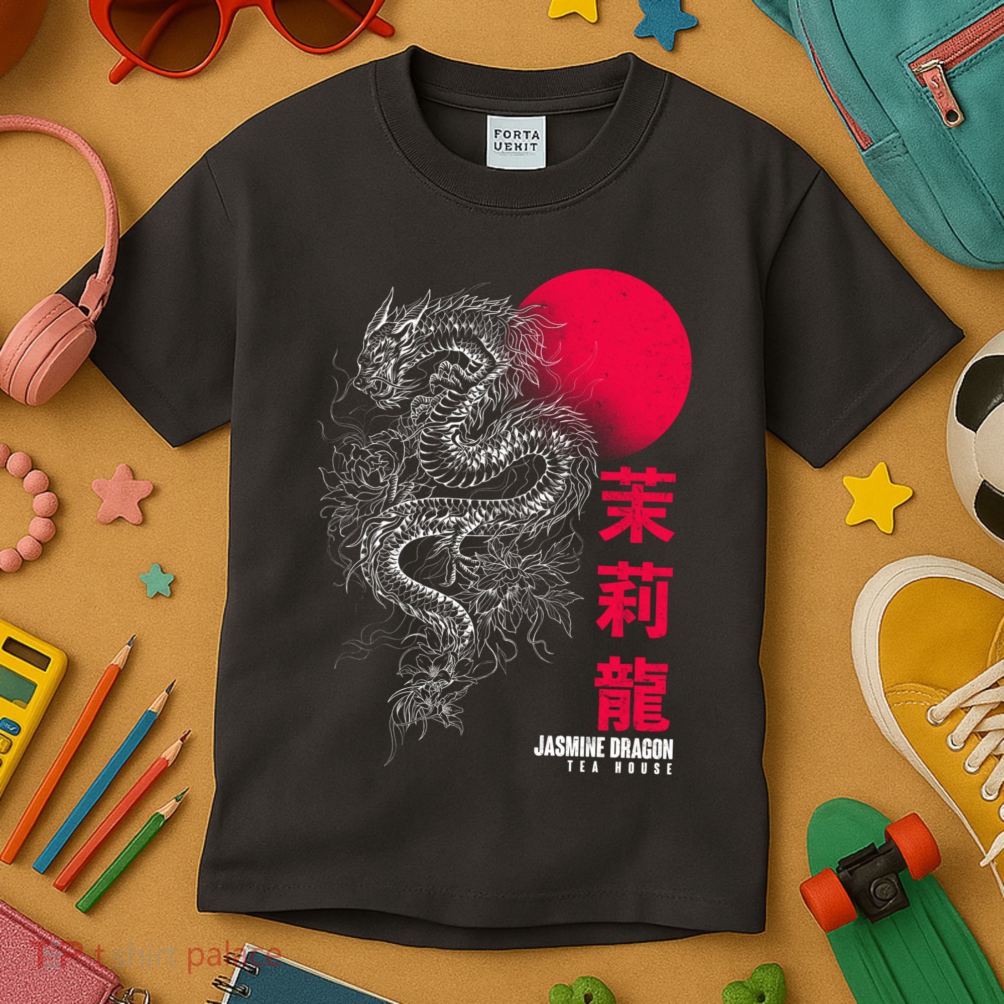 Cool Jasmine Dragon Tea House Kids T-Shirt