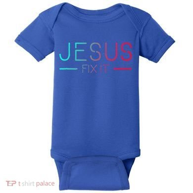 Christian Jesus Fix It Faith Filled Baby Bodysuit