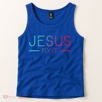 Christian Jesus Fix It Faith Filled Tank Top thumb 2