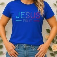 Christian Jesus Fix It Faith Filled Women's T-Shirt thumb 2
