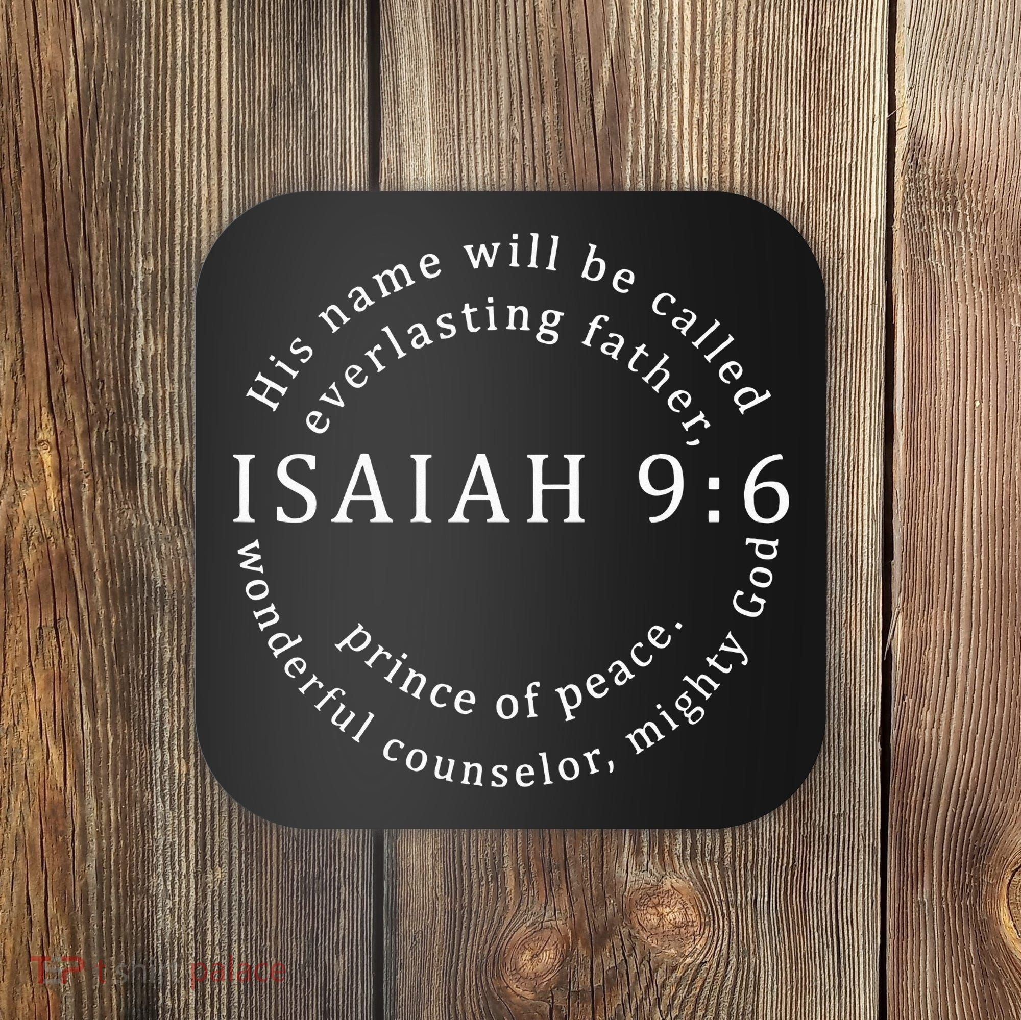 Christmas Jesus Father Prince Peace Counselor Isaiah 96 Coaster