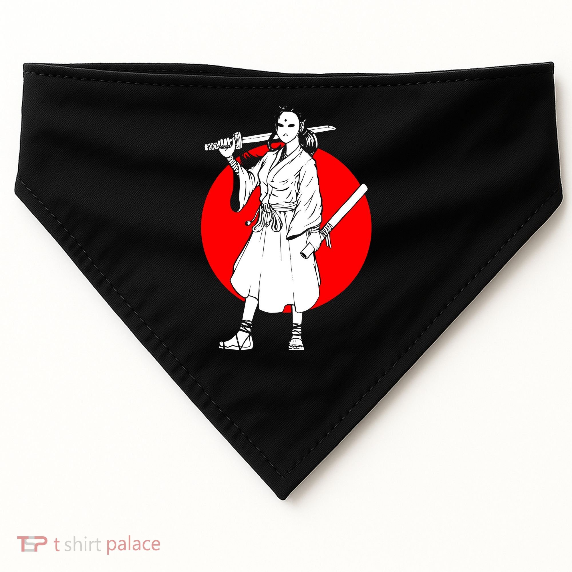 Cool Japanese Fighter And Japan USA-Made Doggie Bandana