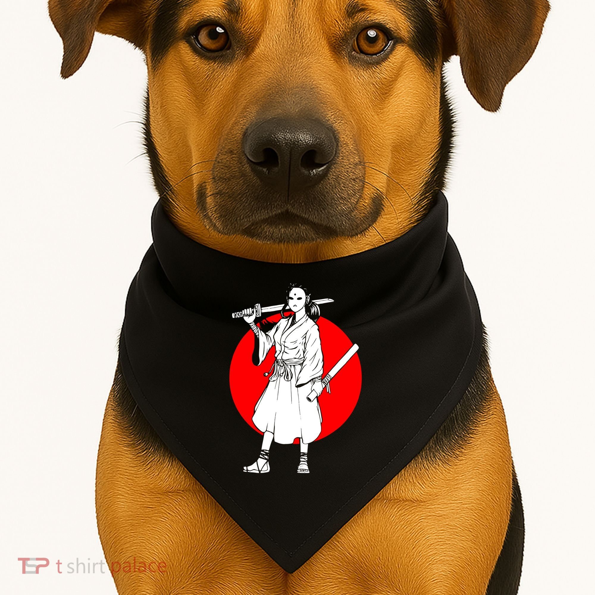 Cool Japanese Fighter And Japan USA-Made Doggie Bandana