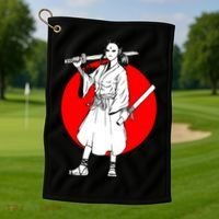 Cool Japanese Fighter And Japan Golf Towel thumb 1