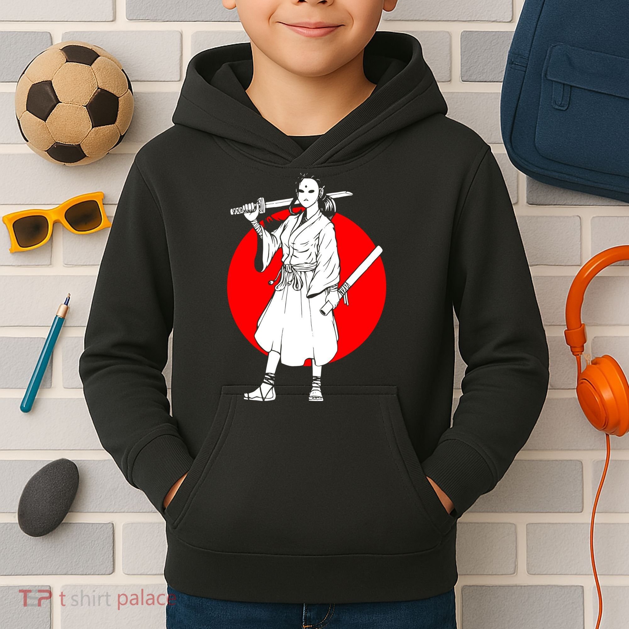 Cool Japanese Fighter And Japan Kids Hoodie