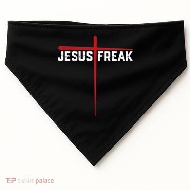 Christian Jesus Freak Red Cross USA-Made Doggie Bandana