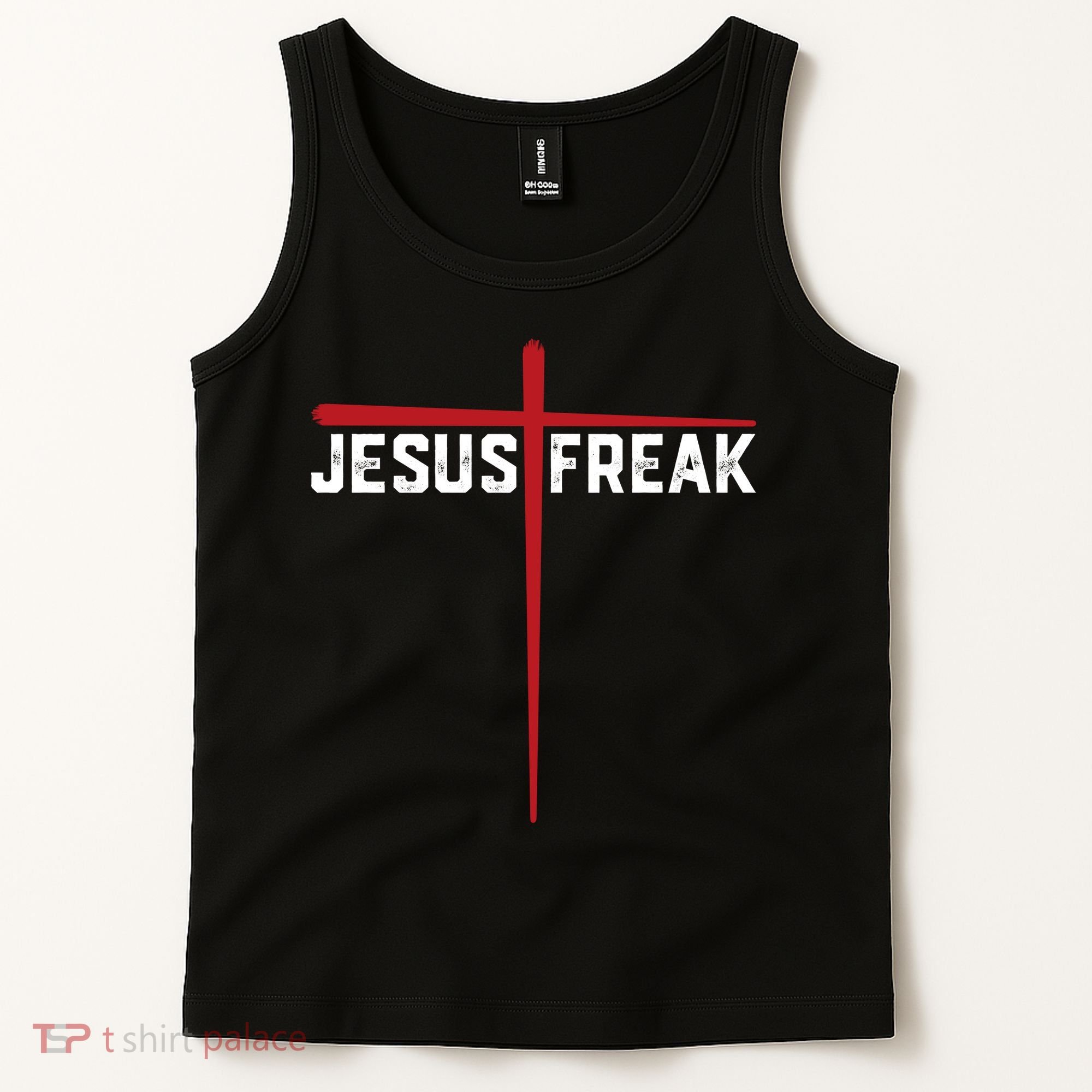 Christian Jesus Freak Red Cross Tank Top