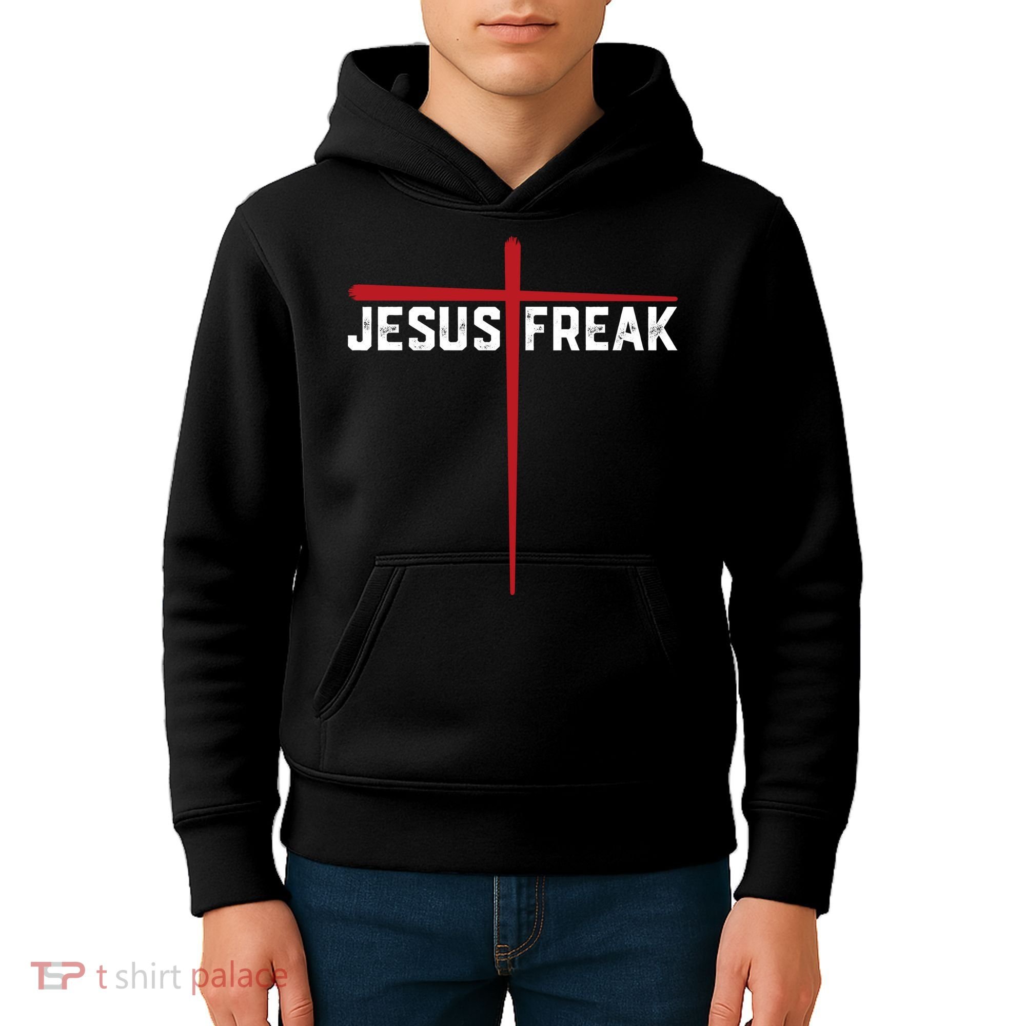 Christian Jesus Freak Red Cross Kids Hoodie