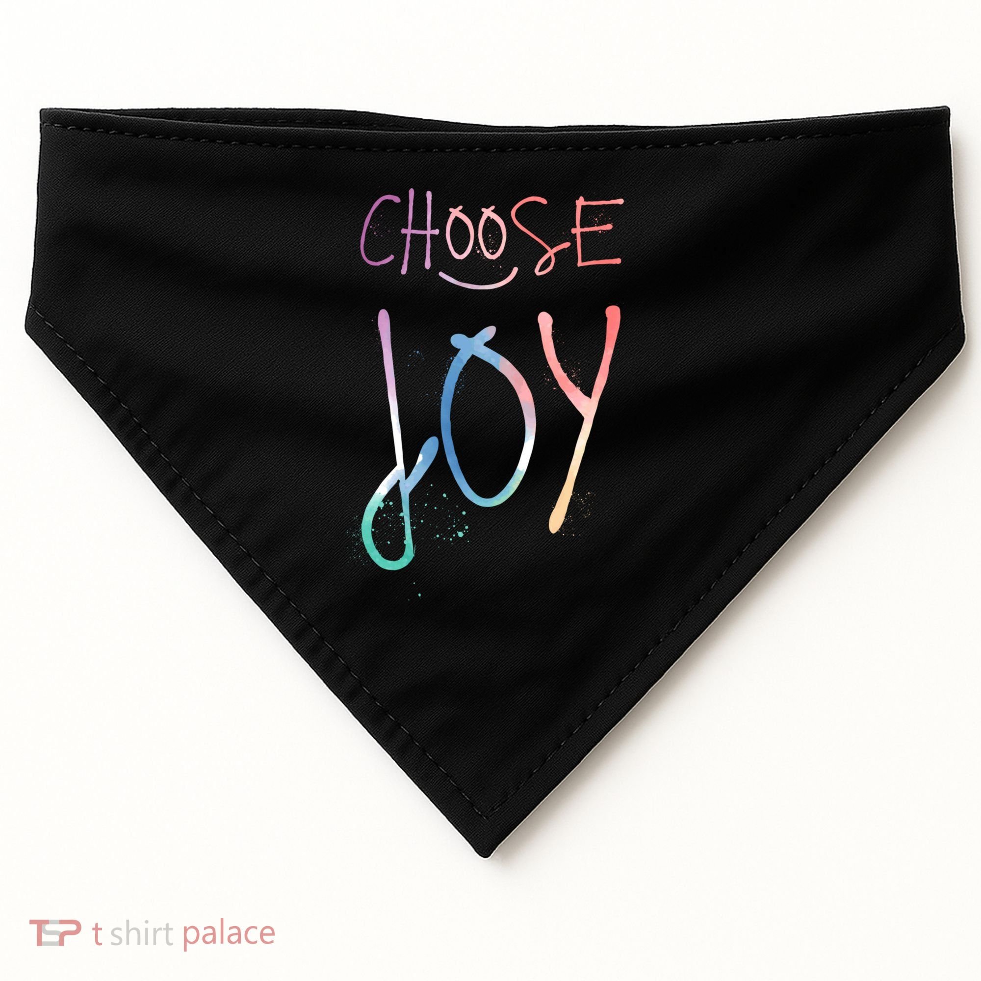 Choose Joy Gift Happy Motivational Gift USA-Made Doggie Bandana