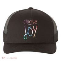 Choose Joy Gift Happy Motivational Gift Yupoong Adult 5-Panel Trucker Hat thumb 0