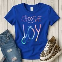 Choose Joy Gift Happy Motivational Gift Women's T-Shirt thumb 3