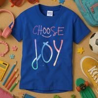Choose Joy Gift Happy Motivational Gift Kids T-Shirt thumb 3
