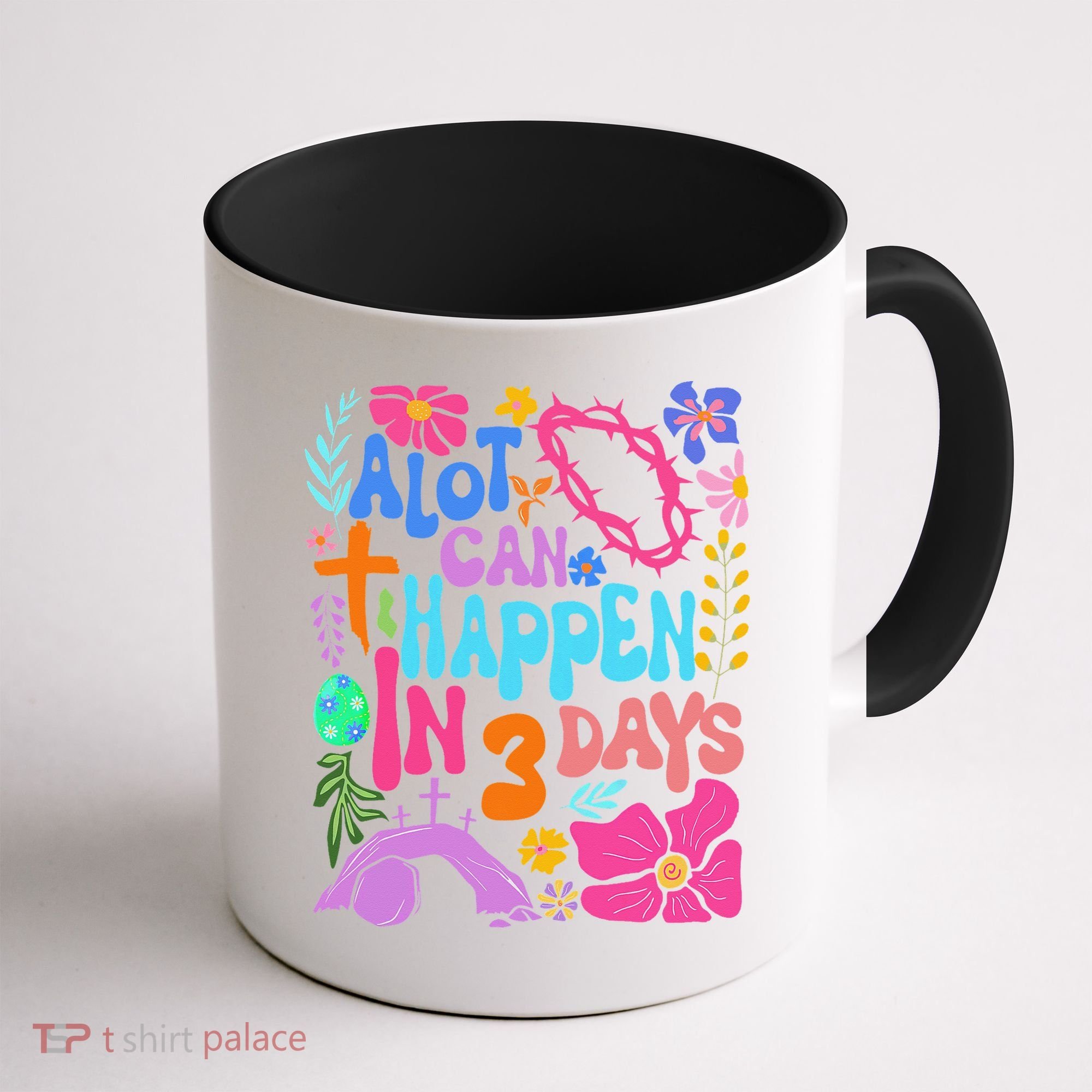 Christian Jesus God Boho Floral A Lot Can Happen In 3 Days Coffee Mug