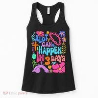 Christian Jesus God Boho Floral A Lot Can Happen In 3 Days Women's Tank Top thumb 0