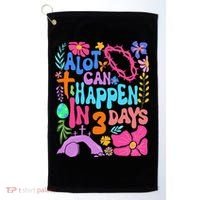 Christian Jesus God Boho Floral A Lot Can Happen In 3 Days Golf Towel thumb 0