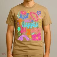 Christian Jesus God Boho Floral A Lot Can Happen In 3 Days T-Shirt thumb 3