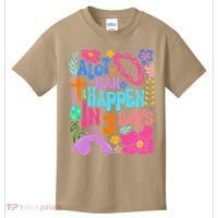 Christian Jesus God Boho Floral A Lot Can Happen In 3 Days Kids T-Shirt thumb 0