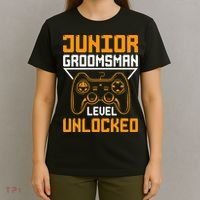Cute Junior Groomsman Gaming Wedding Party Jr Gift T-Shirt thumb 4