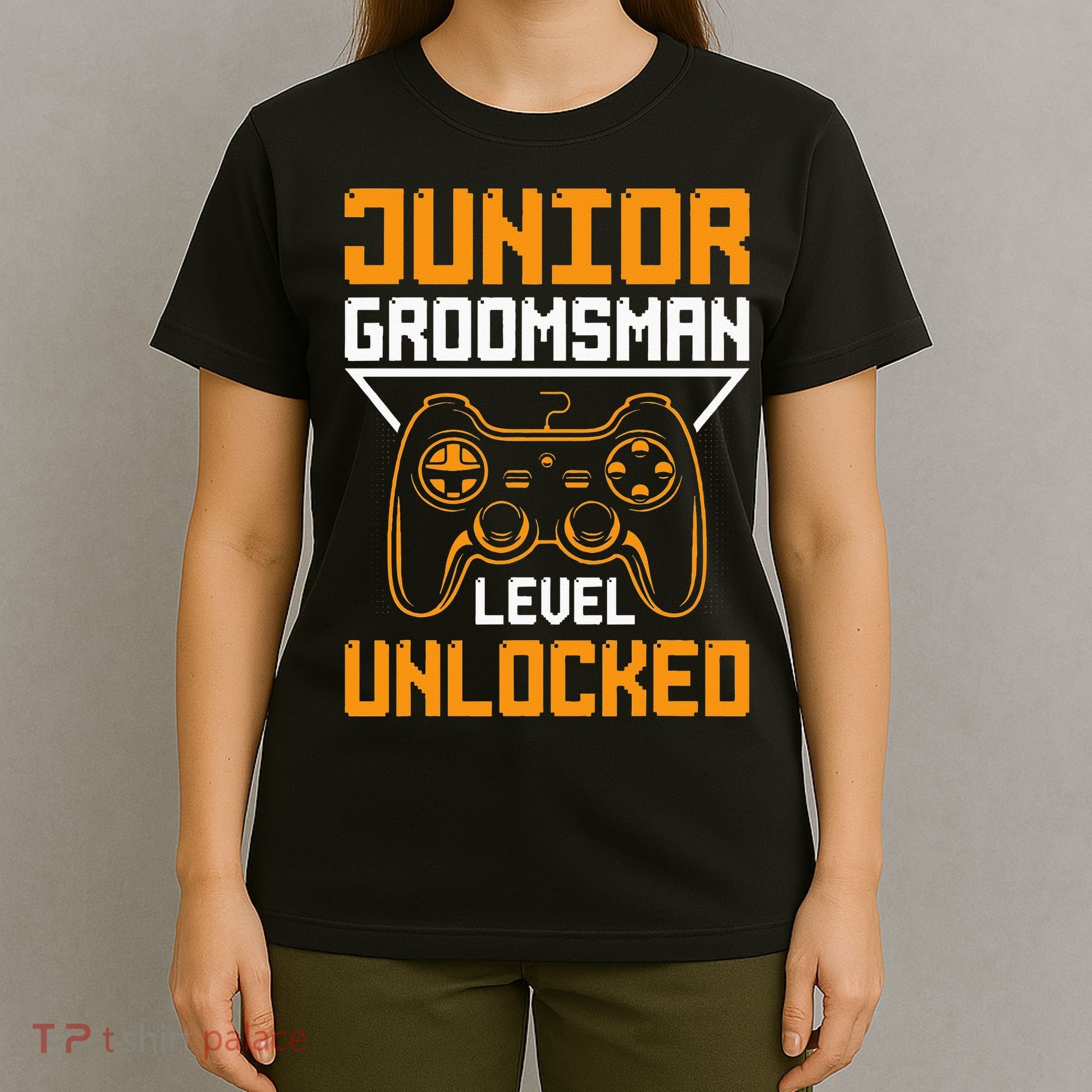 Cute Junior Groomsman Gaming Wedding Party Jr Gift T-Shirt