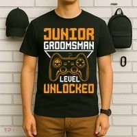 Cute Junior Groomsman Gaming Wedding Party Jr Gift T-Shirt thumb 6