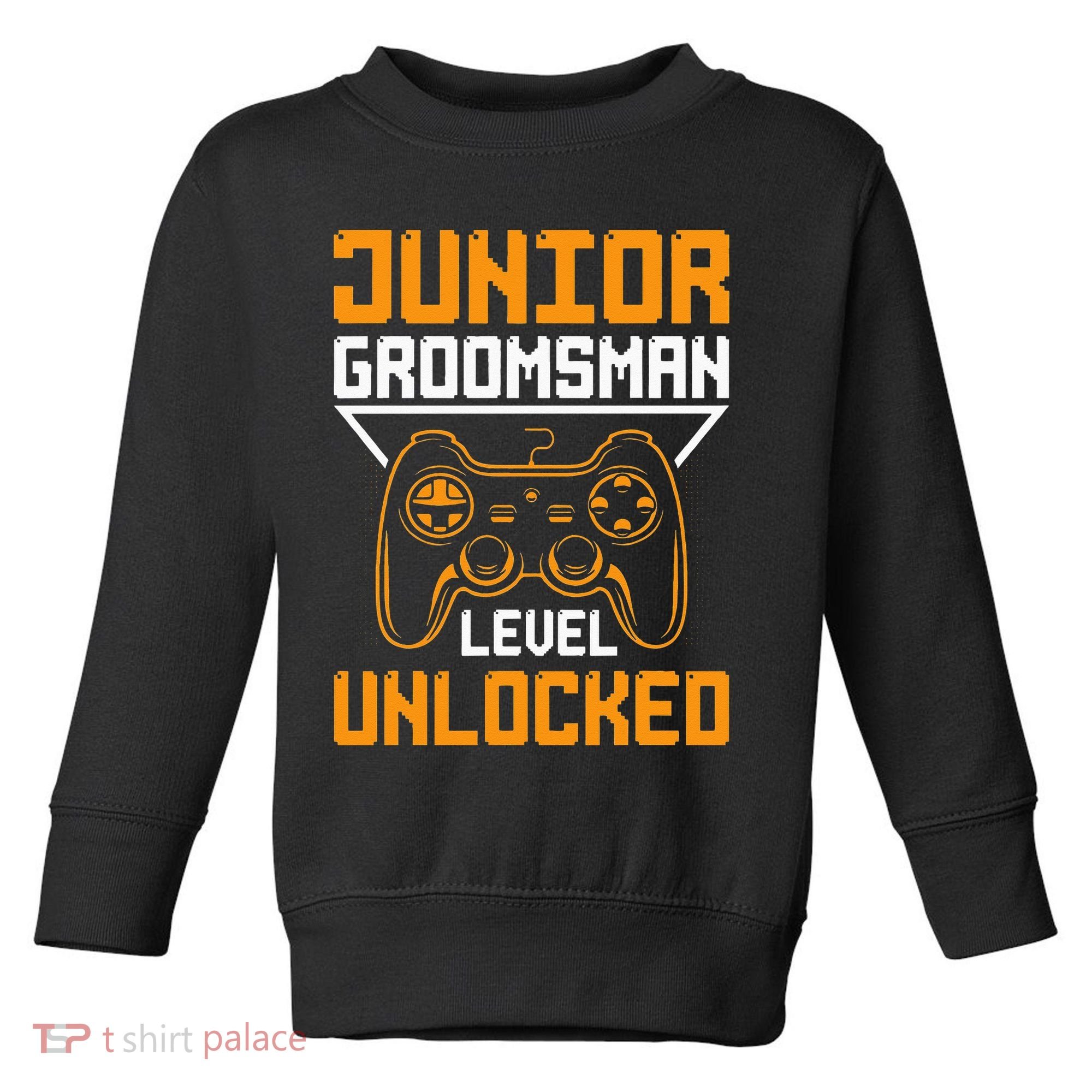 Cute Junior Groomsman Gaming Wedding Party Jr Gift Toddler Sweatshirt