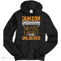 Cute Junior Groomsman Gaming Wedding Party Jr Gift Tie Dye Hoodie thumb 0
