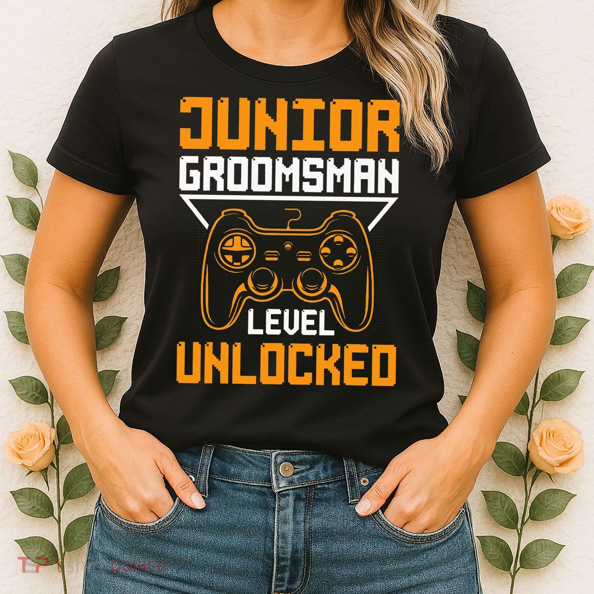 Cute Junior Groomsman Gaming Wedding Party Jr Gift Women's T-Shirt