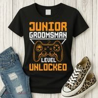Cute Junior Groomsman Gaming Wedding Party Jr Gift Women's T-Shirt thumb 3