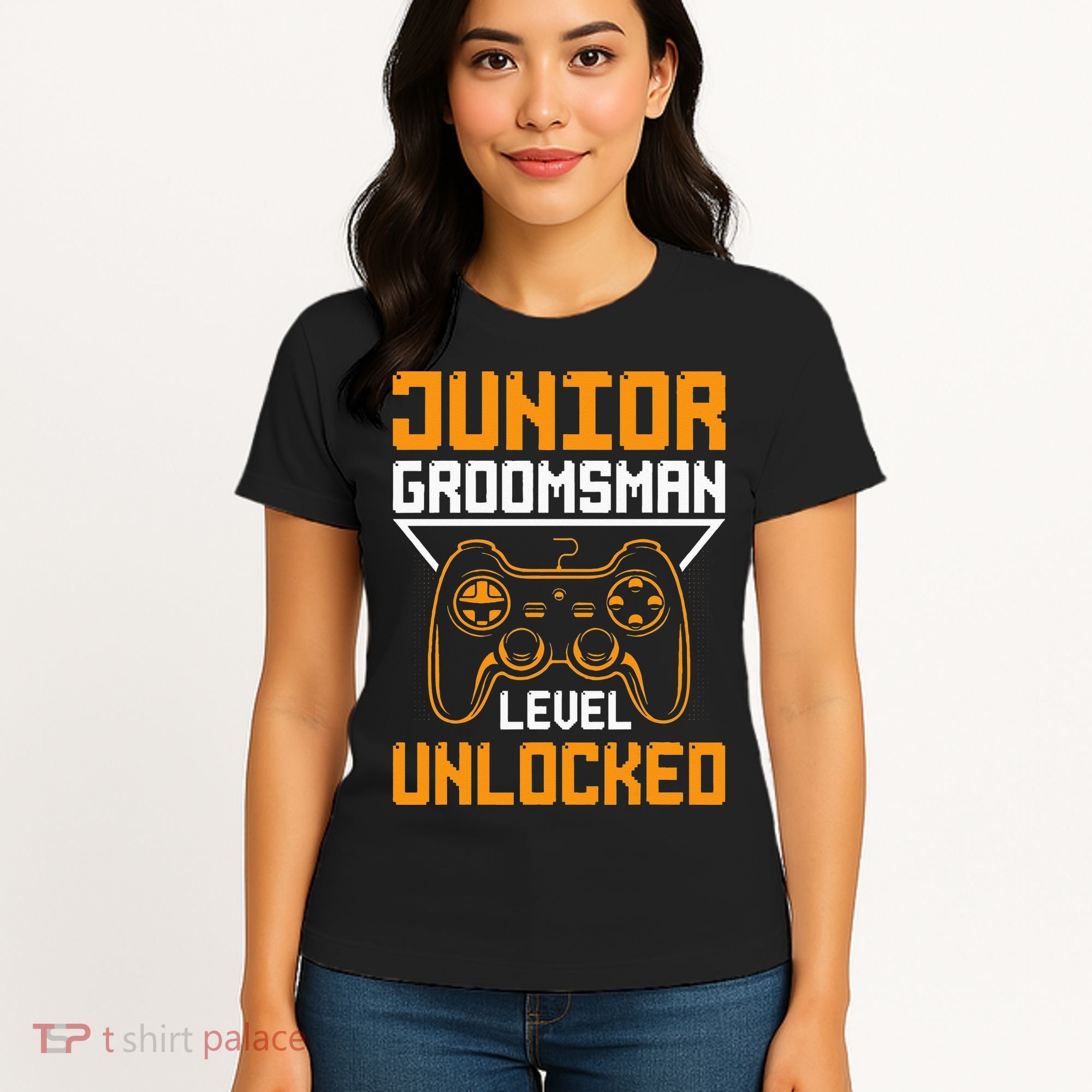Cute Junior Groomsman Gaming Wedding Party Jr Gift Women's T-Shirt