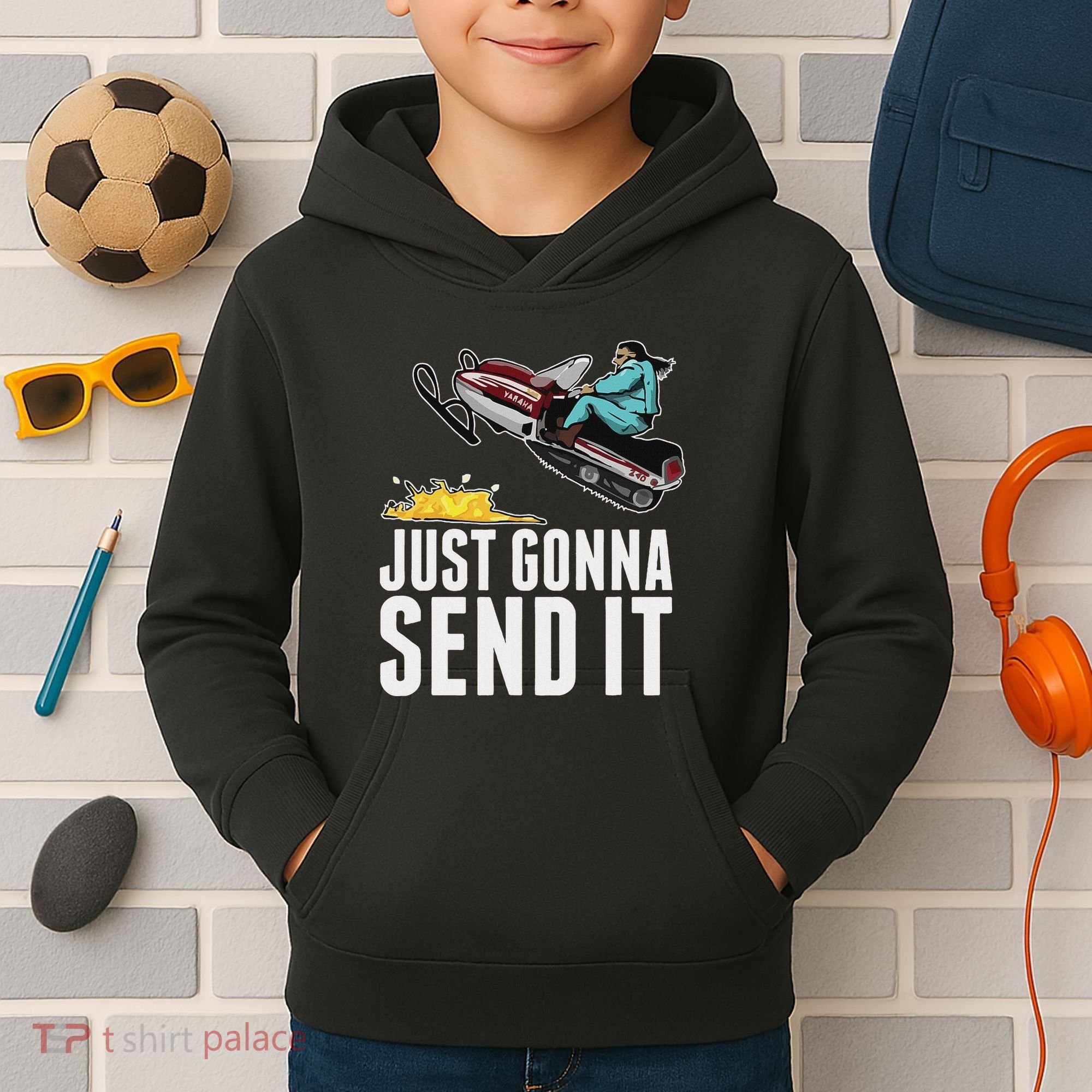 Cool Just Gonna Send It Kids Hoodie