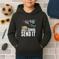 Cool Just Gonna Send It Kids Hoodie thumb 2