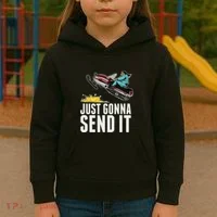 Cool Just Gonna Send It Kids Hoodie thumb 3