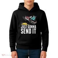 Cool Just Gonna Send It Kids Hoodie thumb 4