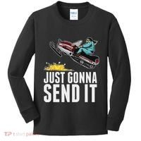 Cool Just Gonna Send It Kids Long Sleeve Shirt thumb 0