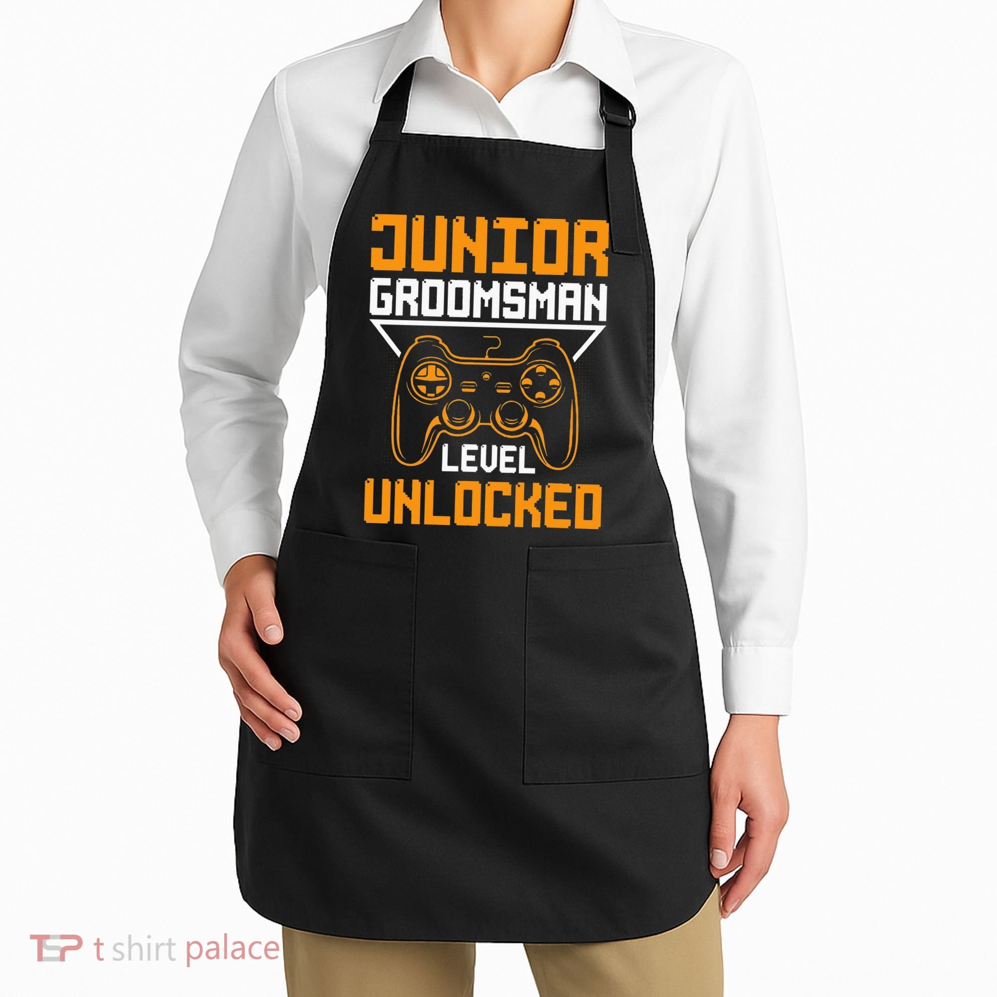 Cute Junior Groomsman Gaming Wedding Party Jr Gift Apron