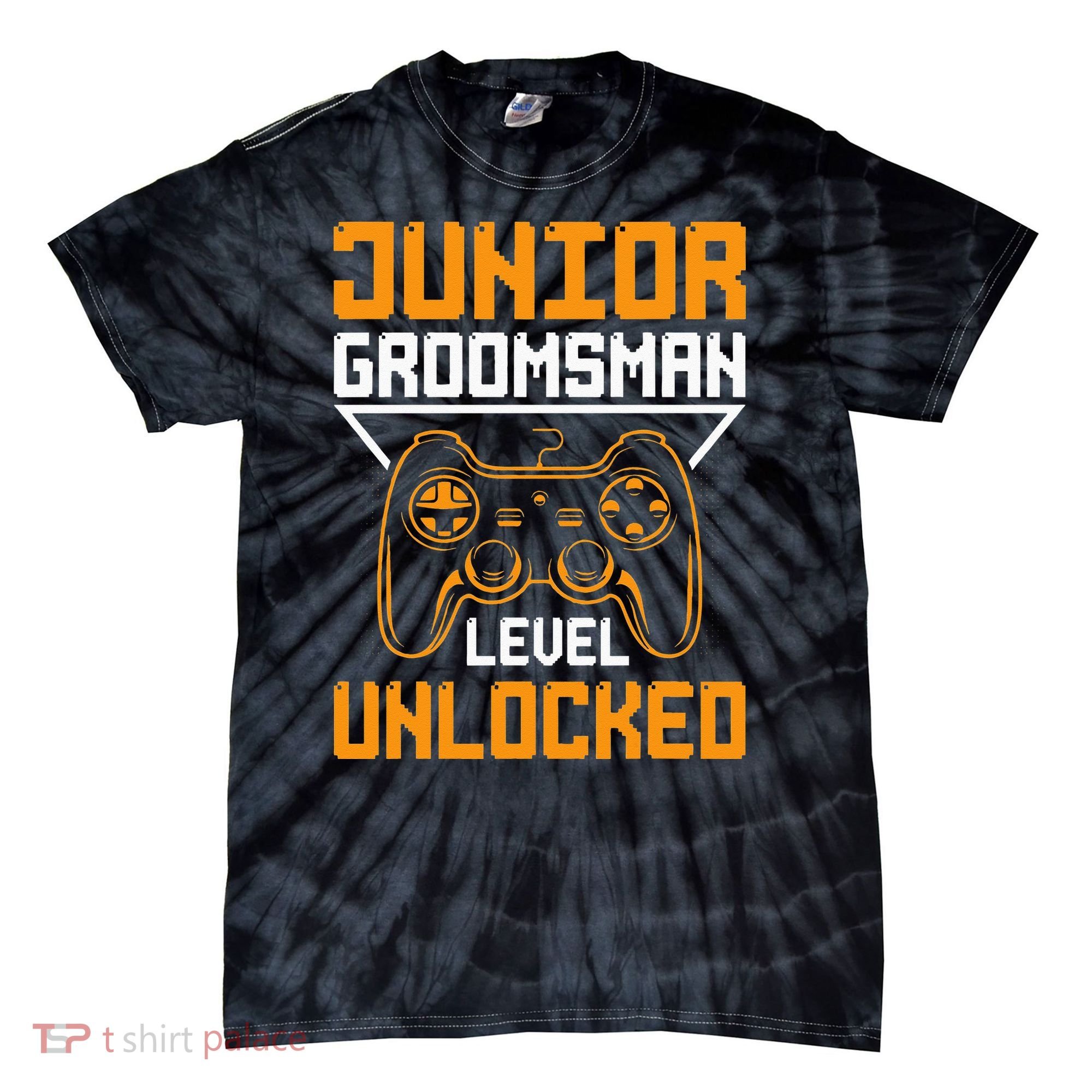 Cute Junior Groomsman Gaming Wedding Party Jr Gift Tie-Dye T-Shirt