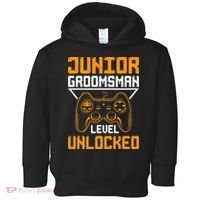 Cute Junior Groomsman Gaming Wedding Party Jr Gift Toddler Hoodie thumb 0