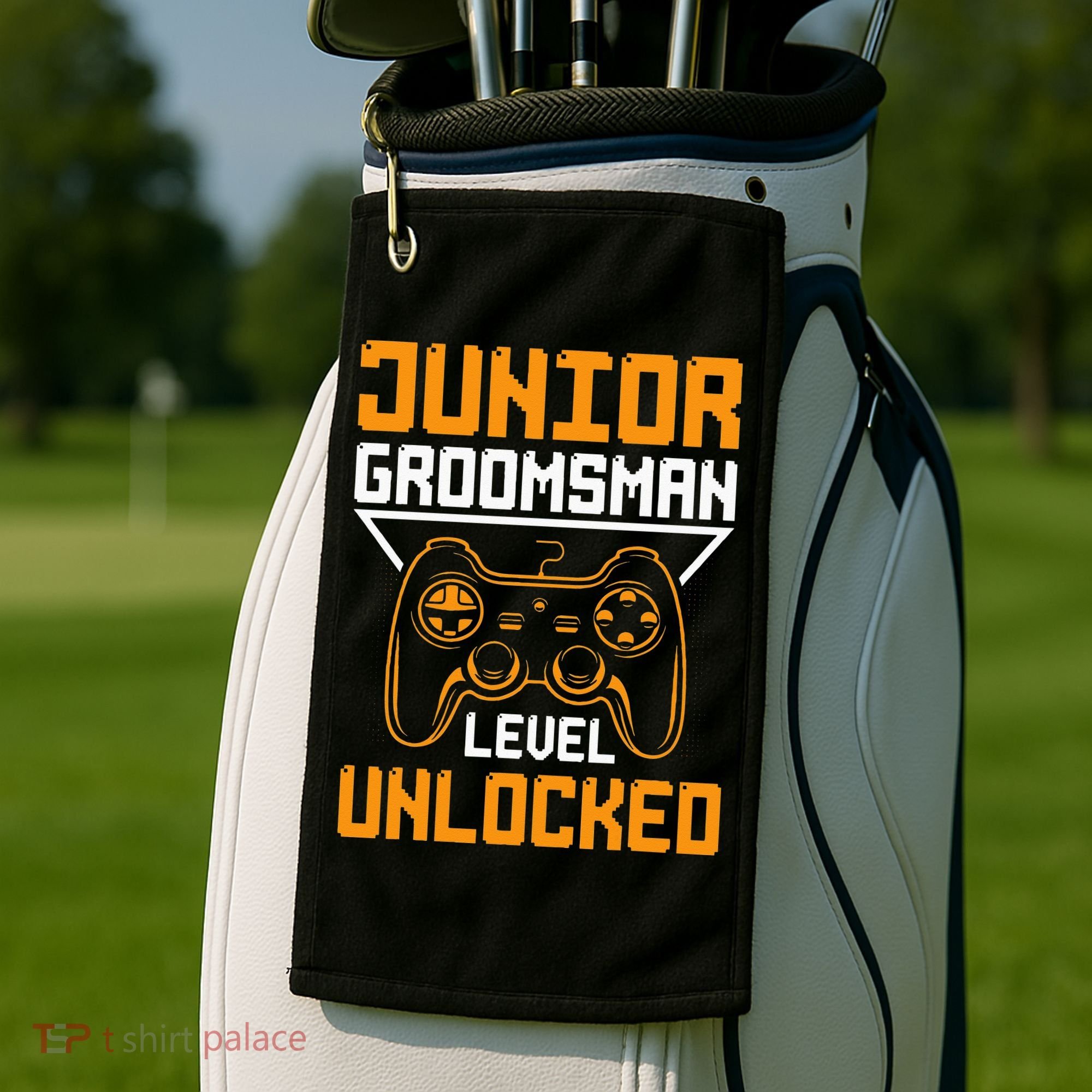 Cute Junior Groomsman Gaming Wedding Party Jr Gift Golf Towel