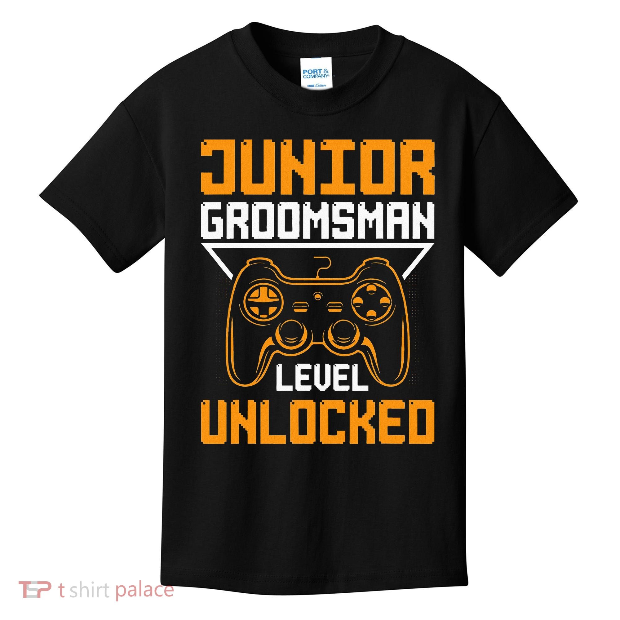 Cute Junior Groomsman Gaming Wedding Party Jr Gift Kids T-Shirt