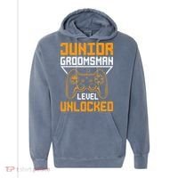 Cute Junior Groomsman Gaming Wedding Party Jr Gift Comfort Colors Garment-Dyed Hooded Sweatshirt thumb 0